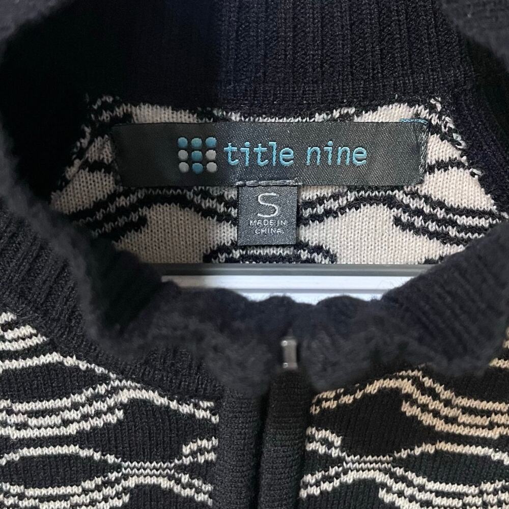 Title Nine Super Power 1/4 Zip Sweater Merino Wool Blend Small - Picture 4 of 7